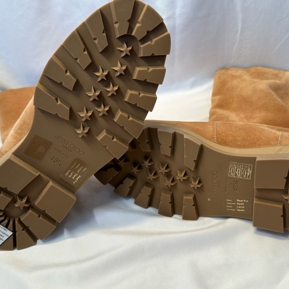 Jimmy Choo Suede Low Heeled Boots - Picture 5 of 7